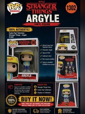Funko Argyle Vinyl Figure - Yellow, Blue, Purple